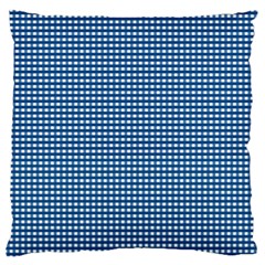 Gingham Plaid Fabric Pattern Blue Standard Flano Cushion Case (two Sides)