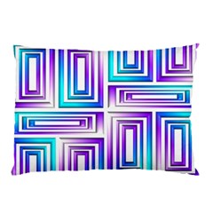 Geometric Metallic Aqua Purple Pillow Case (two Sides)