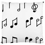 Piano Notes Music Large Cushion Case (Two Sides) Back