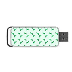 Green Parrot Pattern Portable Usb Flash (one Side) by snowwhitegirl