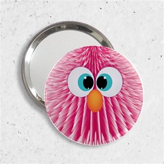 Bird Fluffy Animal Cute Feather Pink 2 25  Handbag Mirrors by Sudhe