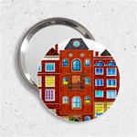 Town Buildings Old Brick Building 2.25  Handbag Mirrors Front