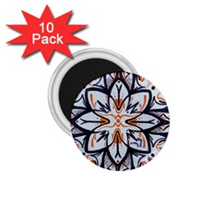 White Black And Orange Illustration 1 75  Magnets (10 Pack)  by Wegoenart