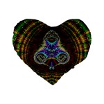 Art Artwork Fractal Digital Art Pattern Standard 16  Premium Flano Heart Shape Cushions Front