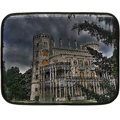 Castle Mansion Architecture House Double Sided Fleece Blanket (mini)  by Wegoenart