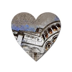 Building Architecture Columns Heart Magnet by Wegoenart