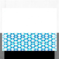 Fabric Geometric Aqua Crescents Rectangular Jigsaw Puzzl by Bajindul