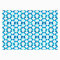 Fabric Geometric Aqua Crescents Large Glasses Cloth (2 Sides) by Bajindul