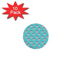 English Breakfast Aqua 1  Mini Buttons (10 Pack)  by snowwhitegirl