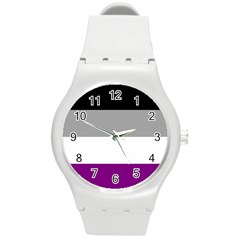 Asexual Pride Flag Lgbtq Round Plastic Sport Watch (m) by lgbtnation