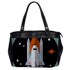 Rocket Space Universe Spaceship Oversize Office Handbag by Pakrebo