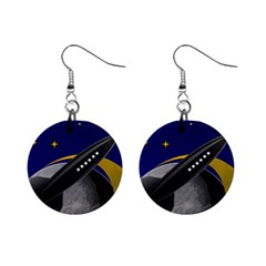 Science Fiction Sci Fi Sci Fi Logo Mini Button Earrings by Pakrebo