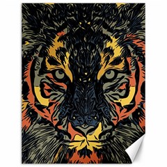 Tiger Predator Abstract Feline Canvas 12  X 16  by Pakrebo