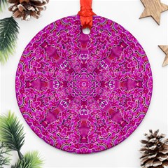 Flowering And Blooming To Bring Happiness Ornament (round) by pepitasart