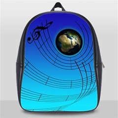 Music Reble Sound Concert School Bag (xl) by HermanTelo