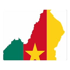 Cameroon Flag Map Geography Double Sided Flano Blanket (large) 