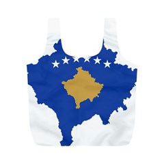 Kosovo Country Europe Flag Borders Full Print Recycle Bag (m)