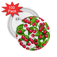 Cherry Leaf Fruit Summer 2 25  Buttons (100 Pack)  by Mariart