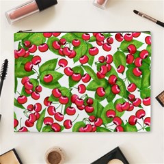 Cherry Leaf Fruit Summer Cosmetic Bag (xl) by Mariart