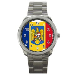 Romania Country Europe Flag Sport Metal Watch by Sapixe