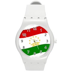 Flag Iran Tajikistan Afghanistan Round Plastic Sport Watch (m) by Sapixe