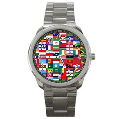 Flags Countries International Sport Metal Watch by Sapixe