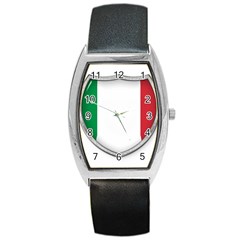 Flag Italy Country Italian Symbol Barrel Style Metal Watch by Sapixe