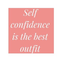 Self Confidence  Small Satin Scarf (square) by Abigailbarryart