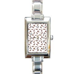 Casual Rectangle Italian Charm Watch by scharamo