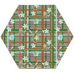 Textile Fabric Wooden Puzzle Hexagon by HermanTelo