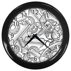 Phone Dial Communication Technology Wall Clock (black) by Pakrebo