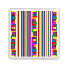 Rainbow Geometric Spectrum Memory Card Reader (square) by Mariart