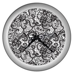 Encaje Wall Clock (silver) by Sobalvarro