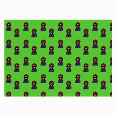 Nerdy 60s  Girl Pattern Green Large Glasses Cloth (2 Sides) by snowwhitegirl