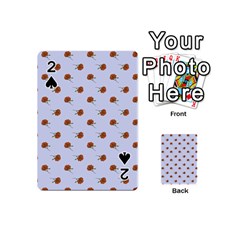 Peach Rose Blue Playing Cards 54 Designs (mini) by snowwhitegirl