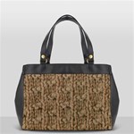 Knitted Wool Brown Oversize Office Handbag Front