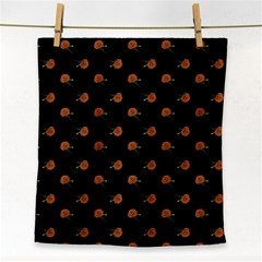 Peach Rose Black Face Towel by snowwhitegirl