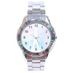 Pastel Eiffel s Tower, Paris Stainless Steel Analogue Watch by Lullaby