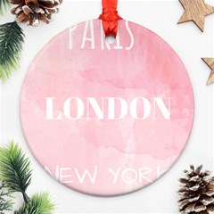 Paris Ornament (round) by Lullaby