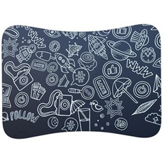 Internet Planets Drinks Computers Velour Seat Head Rest Cushion by Wegoenart