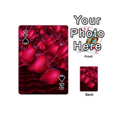 Heart Abstract Shape Pink Light Playing Cards 54 Designs (mini) by Vaneshart