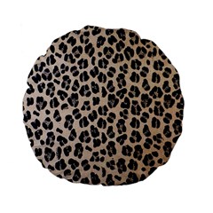 Leopard Standard 15  Premium Flano Round Cushions by vintage2030