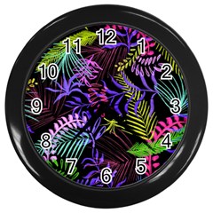 Leaves  Wall Clock (black) by Sobalvarro