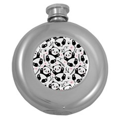 Panda Pattern Round Hip Flask (5 Oz) by Vaneshart