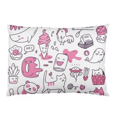 Set Kawaii Doodles Pillow Case (two Sides) by Vaneshart