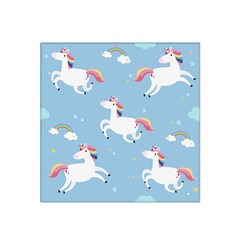 Unicorn Seamless Pattern Background Vector (2) Satin Bandana Scarf by Sobalvarro