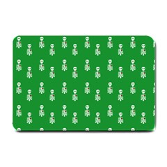 Skeleton Green Background Small Doormat  by snowwhitegirl