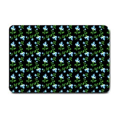 Carnation Pattern Black Small Doormat  by snowwhitegirl