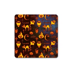 Funny Halloween Design Square Magnet by FantasyWorld7