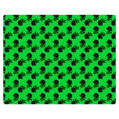 Black Rose Green Double Sided Flano Blanket (medium)  by snowwhitegirl